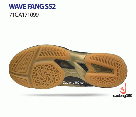 Giày cầu lông Mizuno WAVE FANG SS2 vàng đen