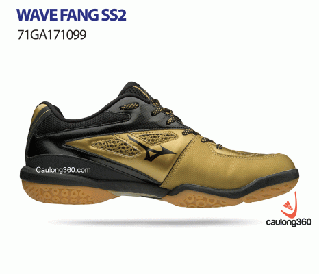 Giày cầu lông Mizuno WAVE FANG SS2 vàng đen