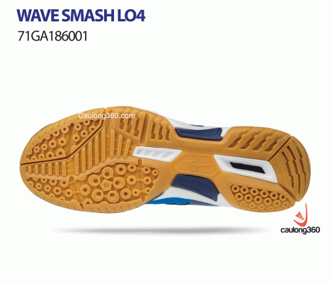  Giày Mizuno WAVE SMASH LO4 xanh cam