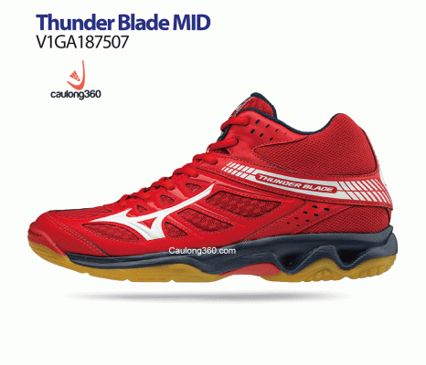 Giày Mizuno THUNDER BLADE MID đỏ đen