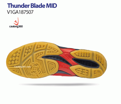 Giày Mizuno THUNDER BLADE MID đỏ đen