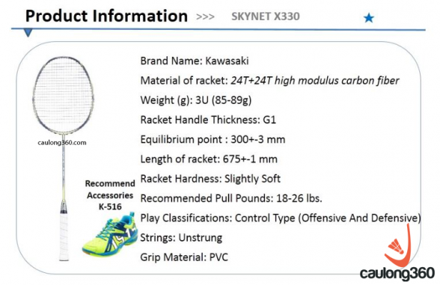 Vợt cầu lông Kawasaki Skynet X330