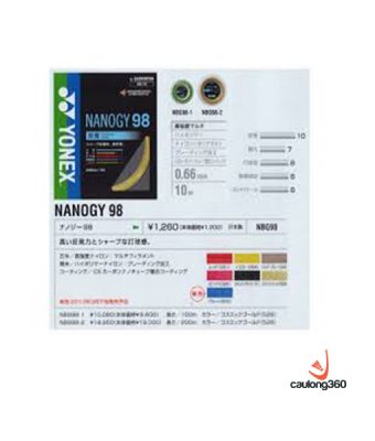 Cước đan vợt Yonex Nanogy BG98