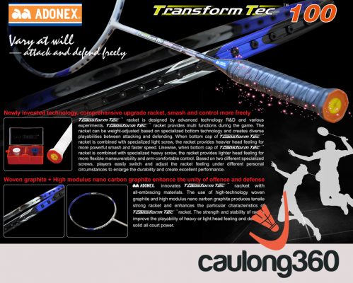 Vợt cầu lông Adonex TRANSFORM TEC 100