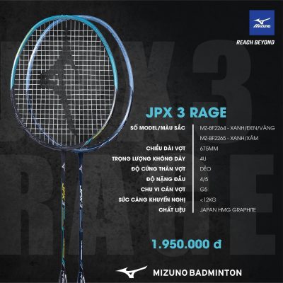 Vợt cầu lông Mizuno JPX 3 Rage